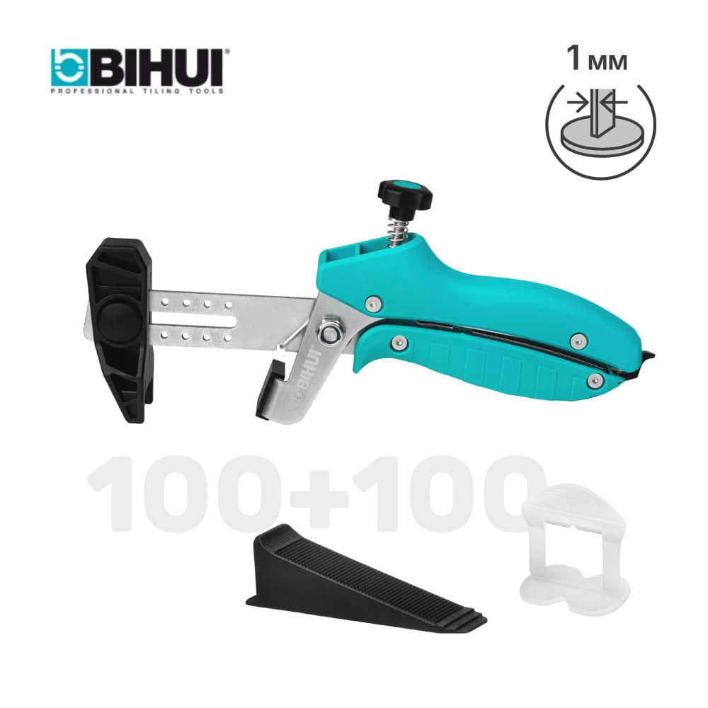Набор СВП BIHUI (клин+зажим+щипцы) 1мм, 100шт, арт.BLSK1