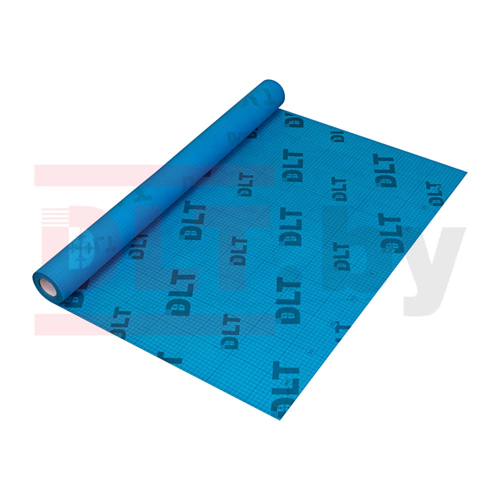 Гидроизоляционное полотно DLT (синее), 180 г/м², рулон 1*15 м (15 м²), арт.3576