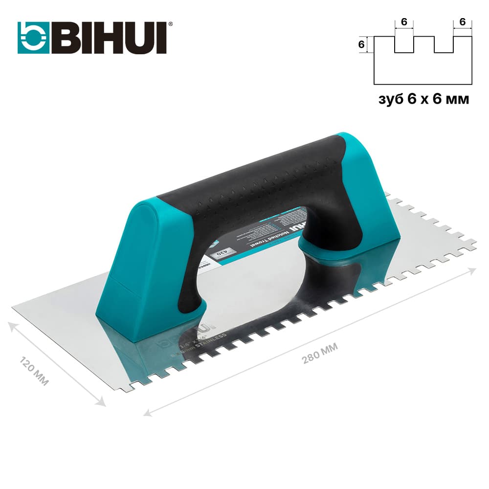 Гребенка BIHUI 280*120мм, зуб 6мм, арт.PTSD06