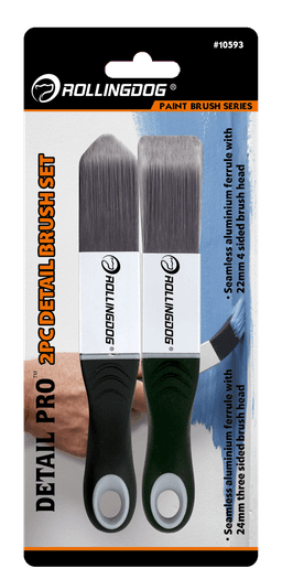 Набор кистей с короткой ручкой Rollingdog PT-1000 22/24/мм, синтетика, серия Professional, арт.10593 - фото 14