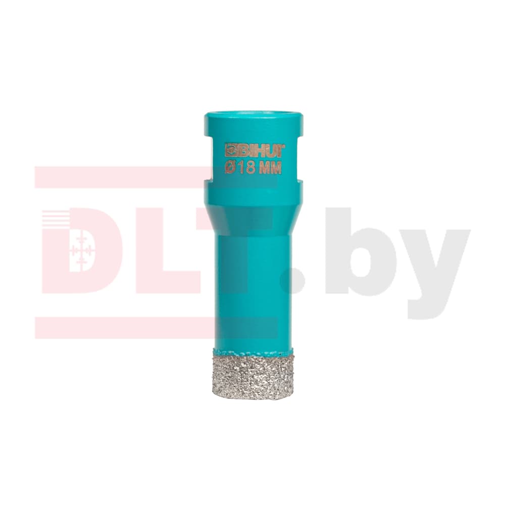 Коронка алмазная по керамограниту BIHUI, 18мм (вакуумная пайка), арт.DBDF18 - фото 3