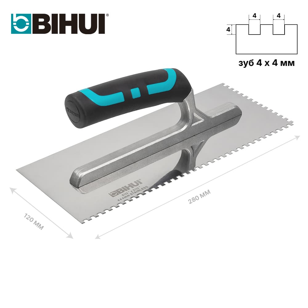 Гребенка из нерж. стали BIHUI 280*120мм, зуб 4мм, арт.PTSB04