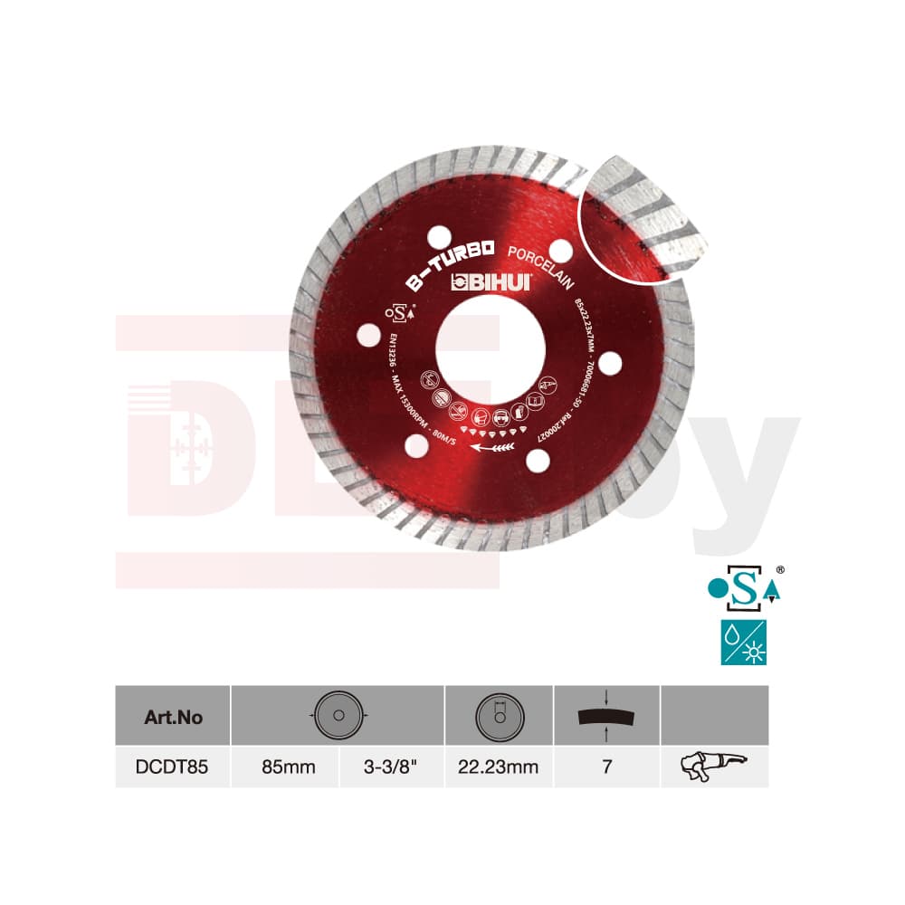 Алмазный диск BIHUI B-TURBO, 85х1,0мм, арт.DCDT85 - фото 2