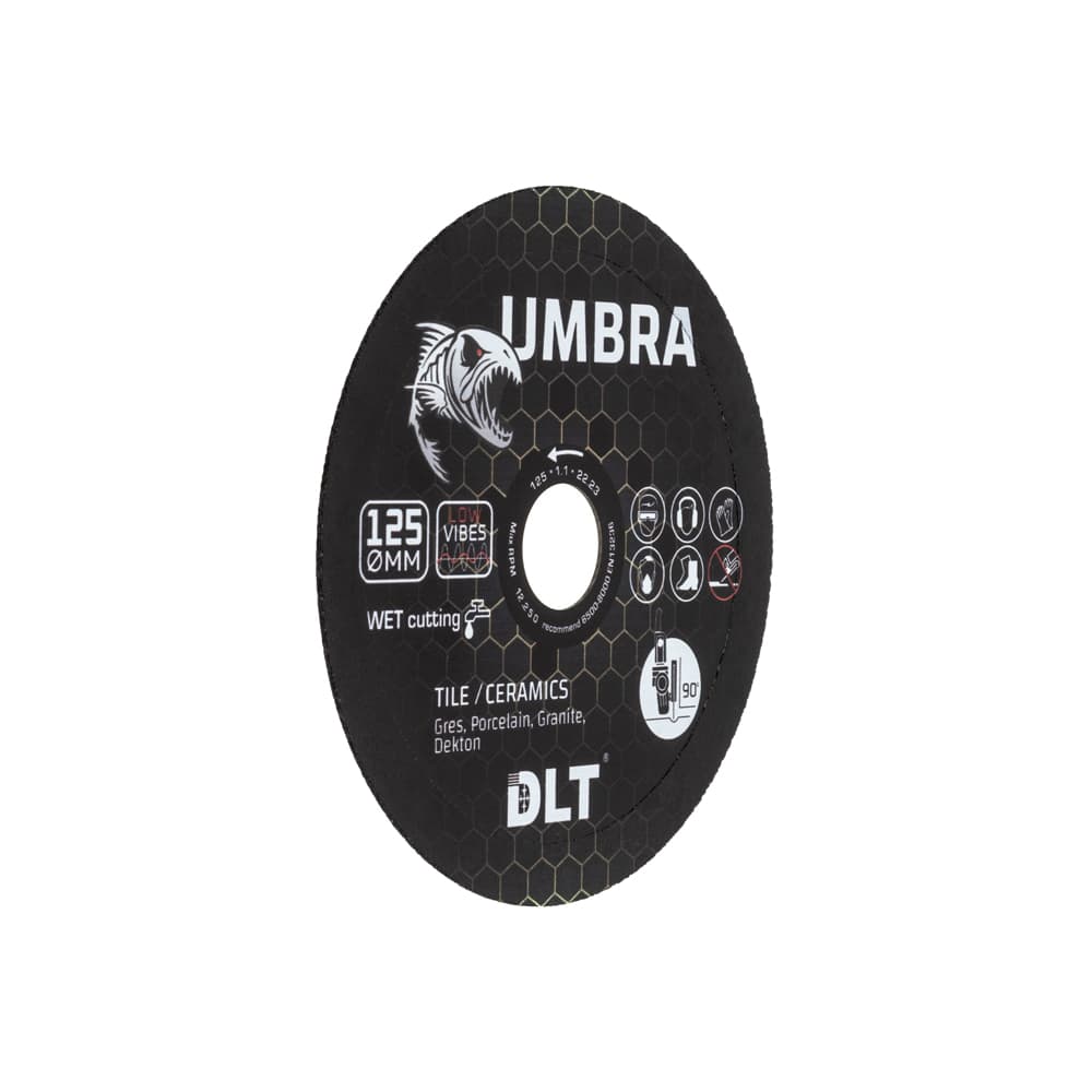 Алмазный диск DLT Umbra (ЗАВОДСКОЙ РЕЗ), 125x1,1мм из черной смолы, арт.5227 - фото 3