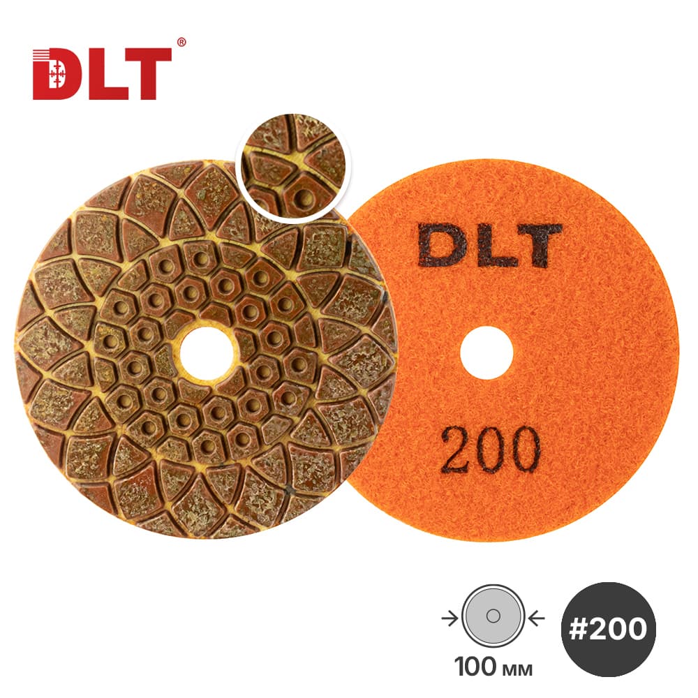 Алмазный гибкий шлифовальный круг DLT №16,  #200, арт.1472
