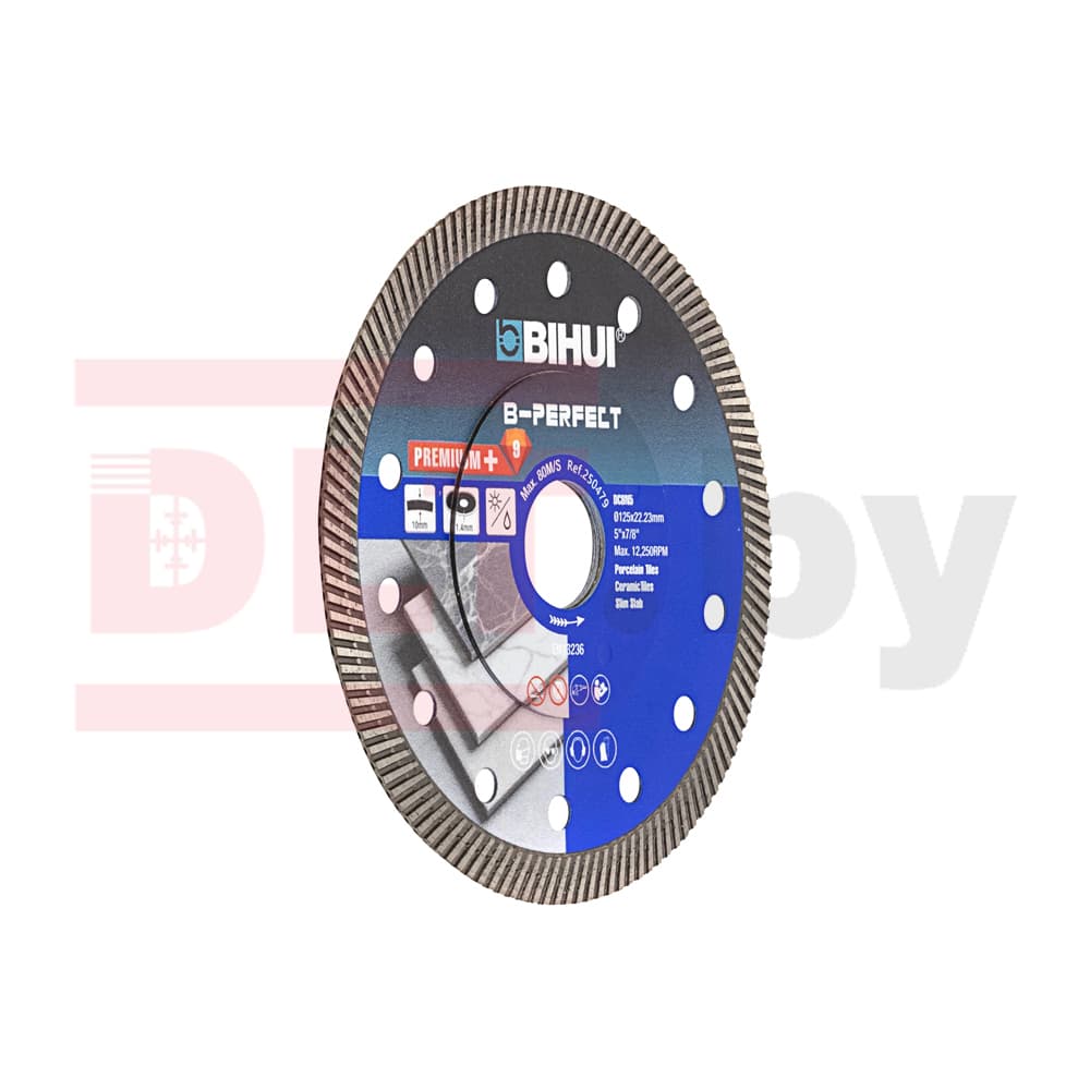 Алмазный диск BIHUI SUPER THIN TURBO, 125х1,4мм (набор 5 шт) арт.DCBN5X8 - фото 3