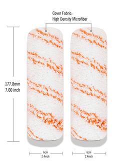 Валик Rollingdog High Density 180мм, ворс 12мм, для бюгеля 8мм, микрофибра, арт.00293 - фото 2