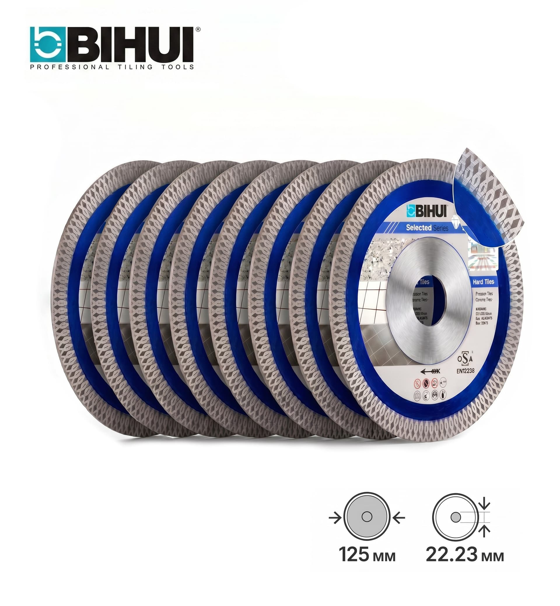 Алмазный диск BIHUI B-SPEEDY, 125х1,2мм (набор 8 шт) арт.DCDMX8