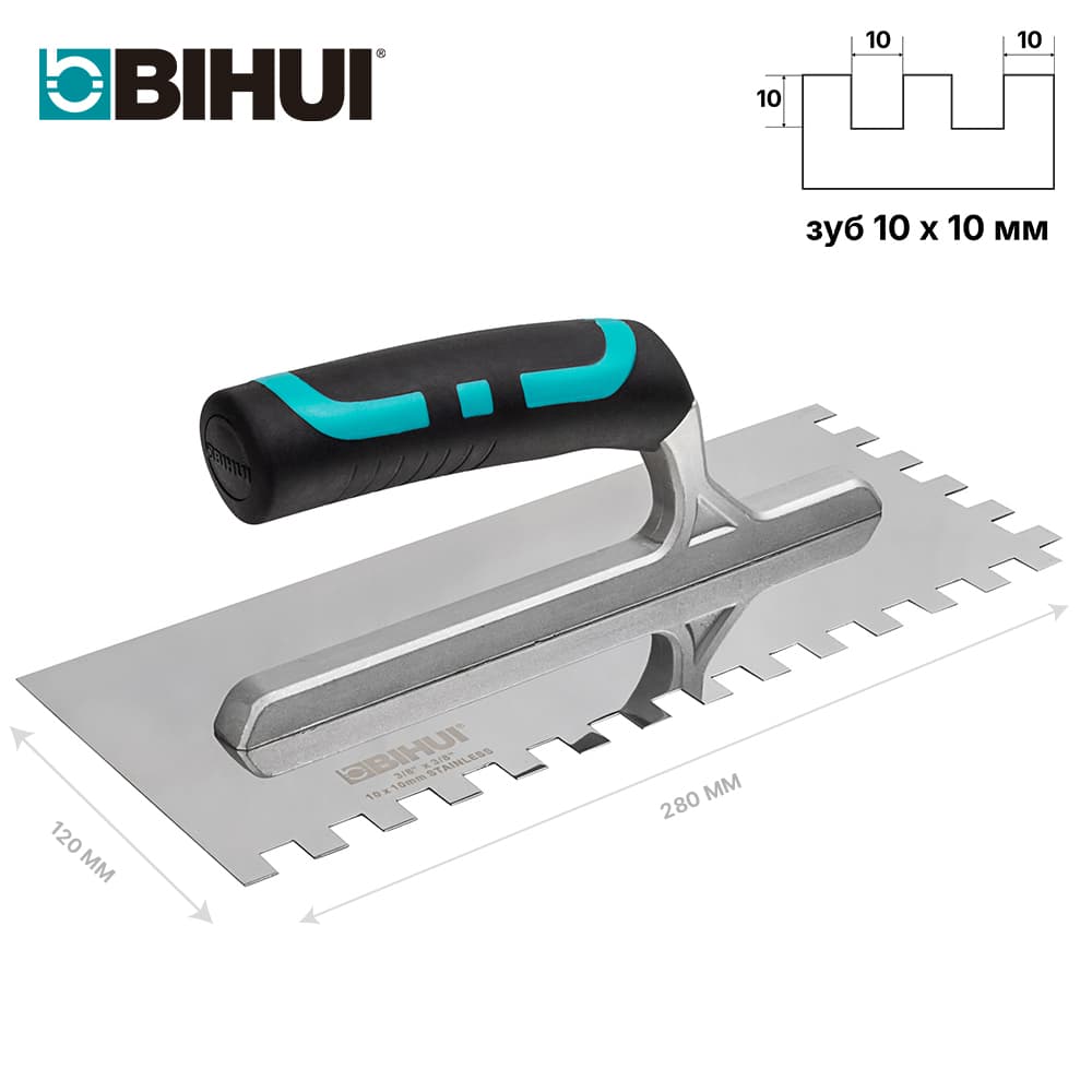 Гребенка из нерж. стали BIHUI 280*120мм, зуб 10мм, арт.PTSB10