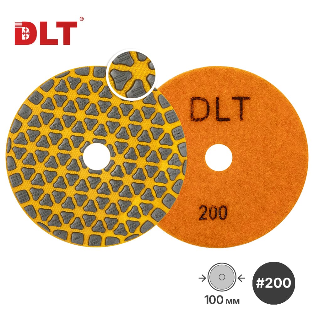 АГШК DLT №70, для сухой шлифовки, #200,100мм, арт.4803