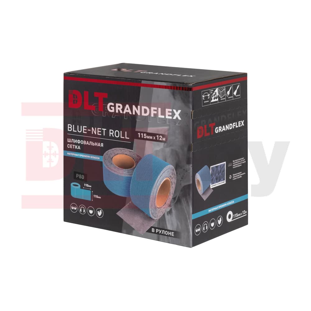 Шлифовальная сетка в рулоне DLT GrandFlex BLUE-NET ROLL, P80, 115мм*12м, (керамика), арт. 3639 - фото 6