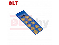 Набор алмазных дисков DLT с титановым покрытием для гравера, 10шт, 30мм