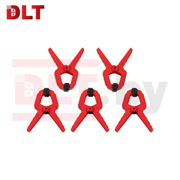 Набор быстрозажимных струбцин DLT, 25мм, (усилие зажима 1,5кг), 5шт., арт.82510