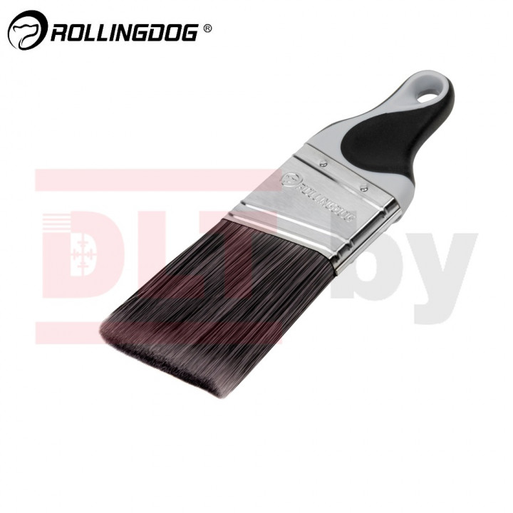 Кисть с короткой ручкой Rollingdog 50мм, угловой срез, синтетика серия Professional, арт.10289