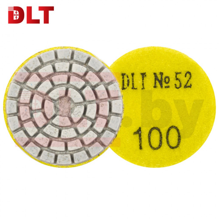 Алмазный гибкий шлифовальный круг для гравёра DLT №52, #100, 50мм