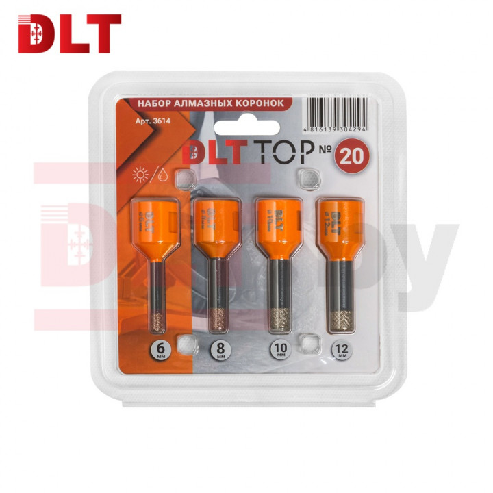 Набор алмазных коронок DLT TOP №20, арт.3614