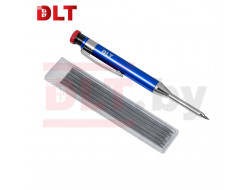Набор: строительный карандаш DLT (металлический корпус) + 6 сменных стержней, (СИНИЙ)
