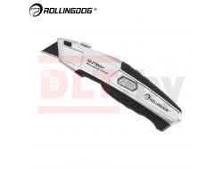Выдвижной универсальный строительный нож Rollingdog лезвие 19мм, серия Professional, арт.50086