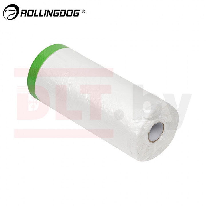 Укрывное полотно на малярной ленте Rollingdog DUCT-SHIELD 8мкм, 240см х 15м, арт.80505