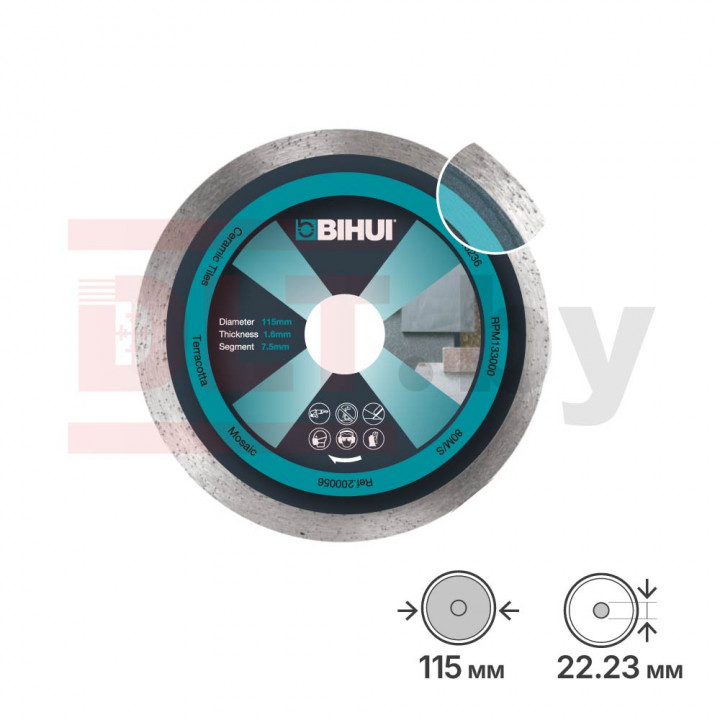 Диск алмазный BIHUI 115мм, арт.DCBG115