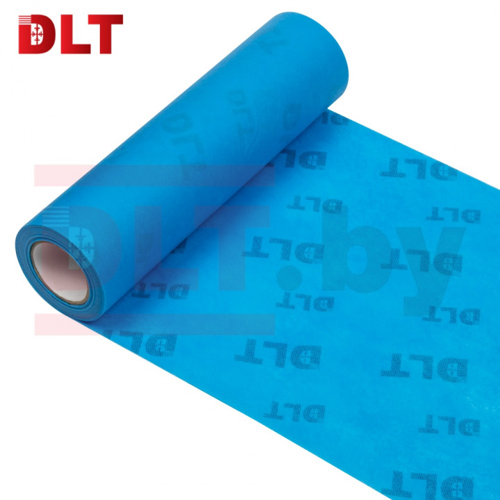 Гидроизоляционная лента DLT (синяя), 180 г/см², рулон 30 см * 10 м, арт.3578