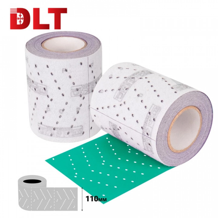 Шлифовальный лист в рулоне DLT GrandFlex FILM-ROLL PRO, P80, 110мм*12м, (на пленке, керамика и оксид алюминия), арт.3479
