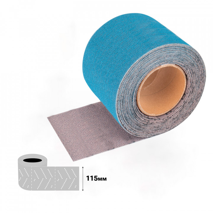 Шлифовальная сетка в рулоне DLT GrandFlex BLUE-NET ROLL, P180, 115мм*12м, (керамика), арт. 3641