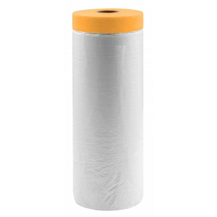 Укрывное полотно на малярной ленте Rollingdog WASHI-SHIELD 8 мкм, 280см x 15м, арт.81519