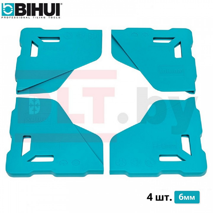 Протектор угла плитки BIHUI (защитный уголок для крупноформата), набор 4шт, 4-6мм, арт.LFTP06