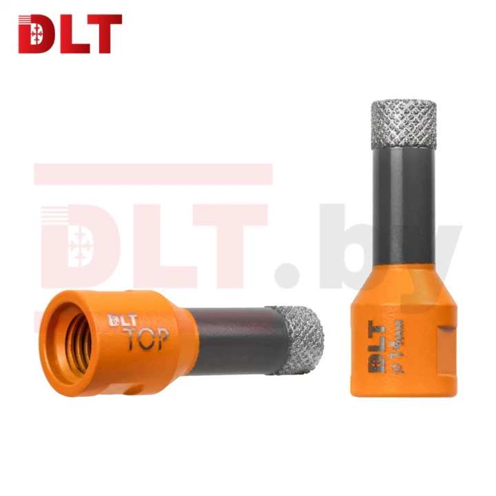 Коронка алмазная для керамогранита и камня DLT TOP, 14мм, арт.2091