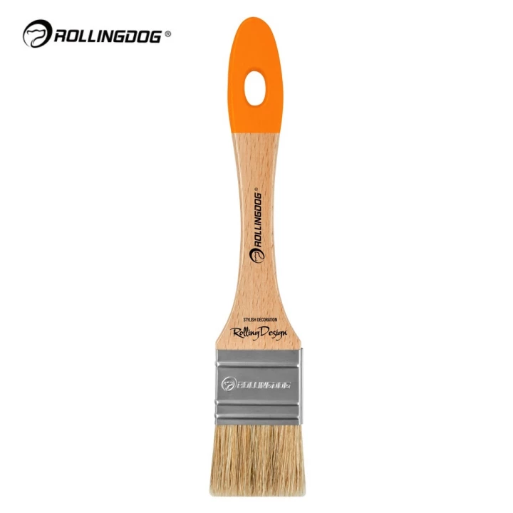 Кисть Rollingdog Design 40мм, прямой срез, натуральная щетина, серия Professional, арт.10677