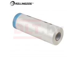 Укрывное полотно на малярной ленте Rollingdog WASHI-SHIELD 8мкм, 150см x 30м, арт.81450
