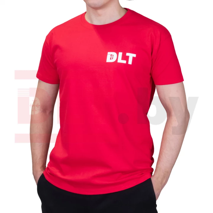 Футболка DLT, размер XL, красная, арт.4341