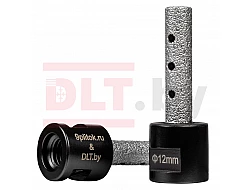 Фреза алмазная DLT&9plitok, пальчиковая, ПРЕМИУМ класса, 12мм, арт.0849