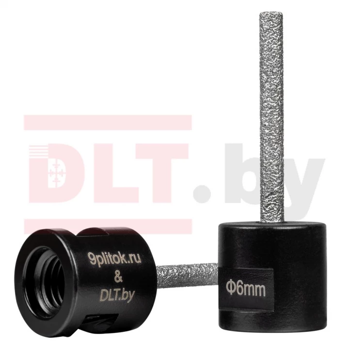 Фреза алмазная DLT&9plitok, пальчиковая, ПРЕМИУМ класса, 6мм, арт.0097