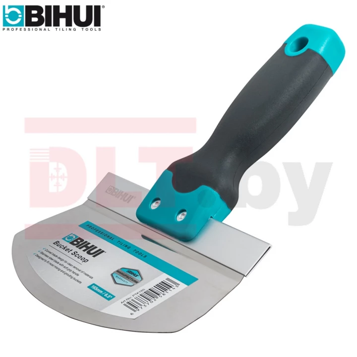 Шпатель малярный полукруглый для ведра BIHUI , арт.PTK165
